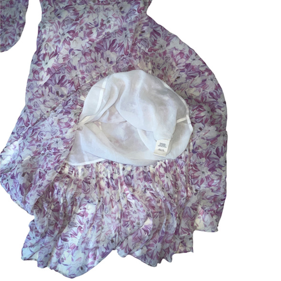 Love Shack Fancy Magenta Starlight Julio Silk Midi Dress Size XXS - Picture 8 of 13